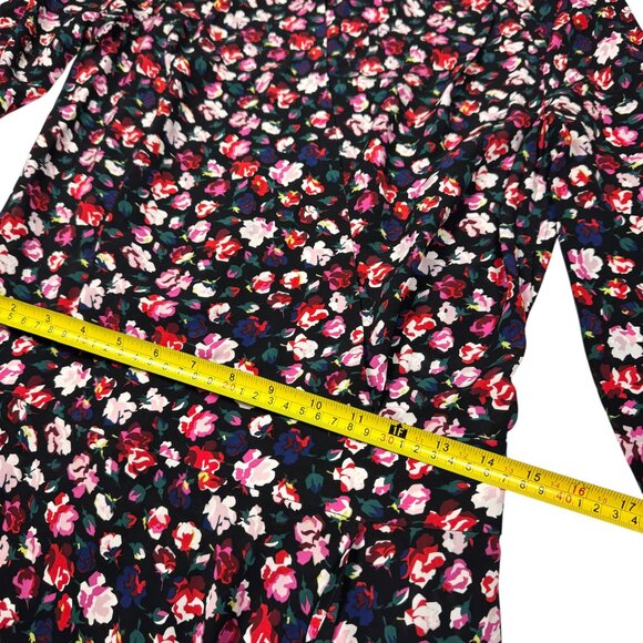 Equipment Floral Maxi Dress Sz S Faux Wrap Long Sleeve Flowy Feminine Career - Picture 9 of 12